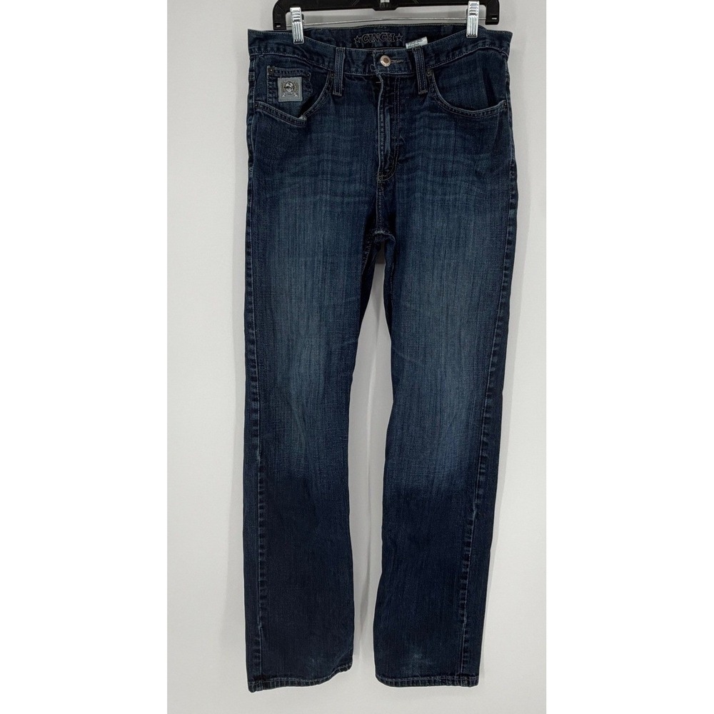 Cinch Ian Slim Fit Jeans Mens 32x34 Dark Wash Stretch Denim MB98034007
